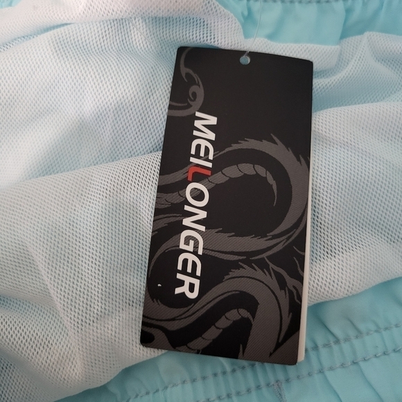 Meilonger Boy's Light Blue Swim Shorts Size 18-20 NWT - Picture 3 of 7